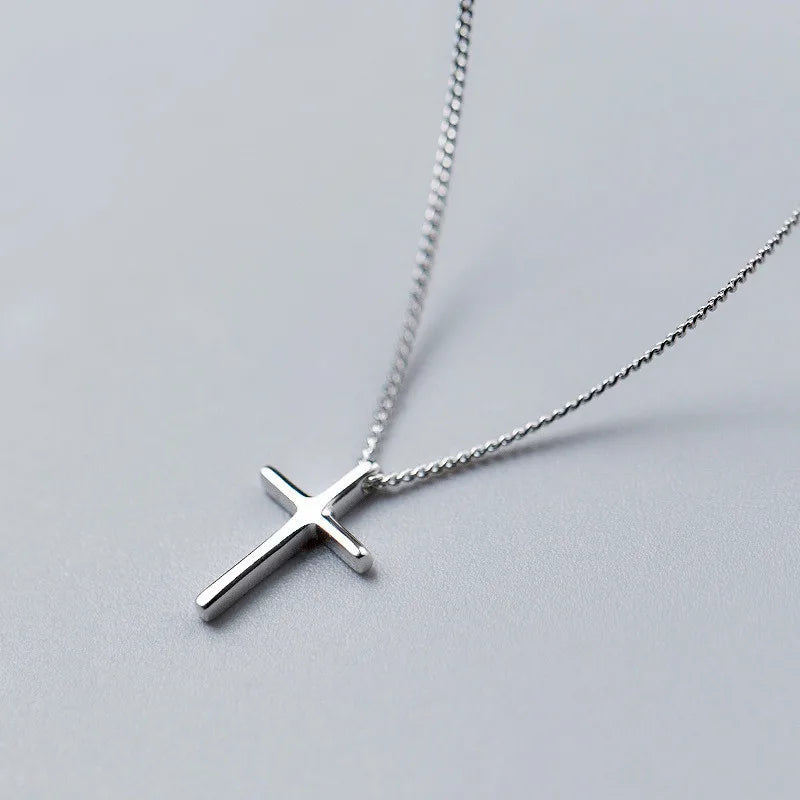 925 Sterling Silver Cross Pendant Necklace