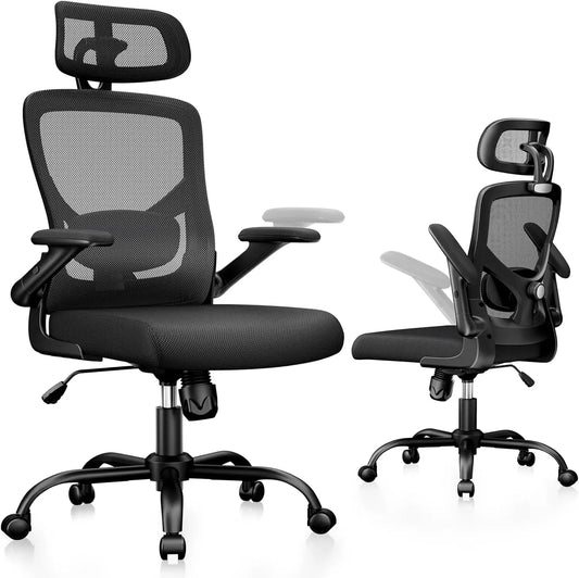 Ergonomic Mesh Office Chair with Lumbar Support & Headrest