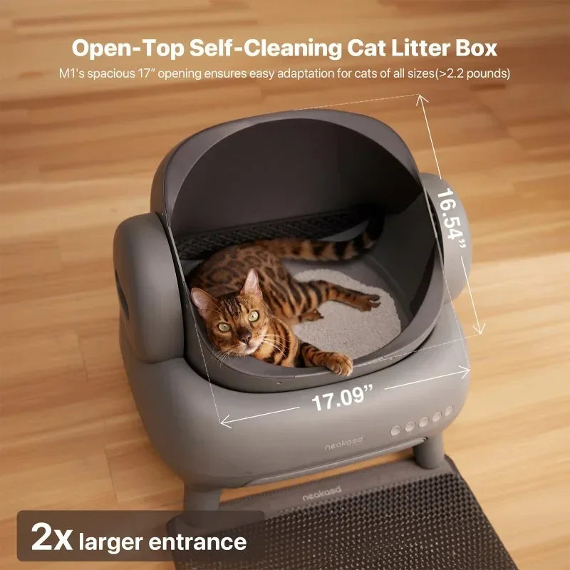 Smart Self-Cleaning Cat Litter Box - Low Noise & Odor Control