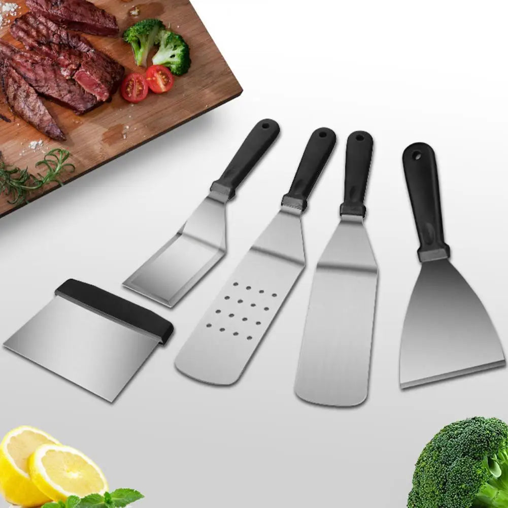 Stainless Steel BBQ Set: 6pcs Griddle Set for Outdoor Cooking