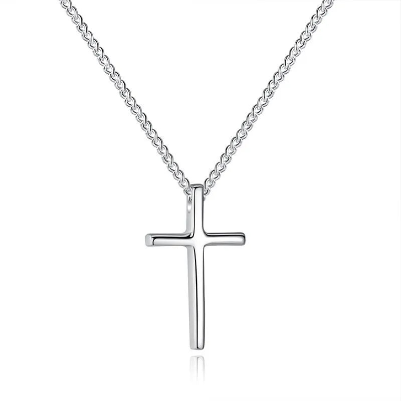 925 Sterling Silver Cross Pendant Necklace